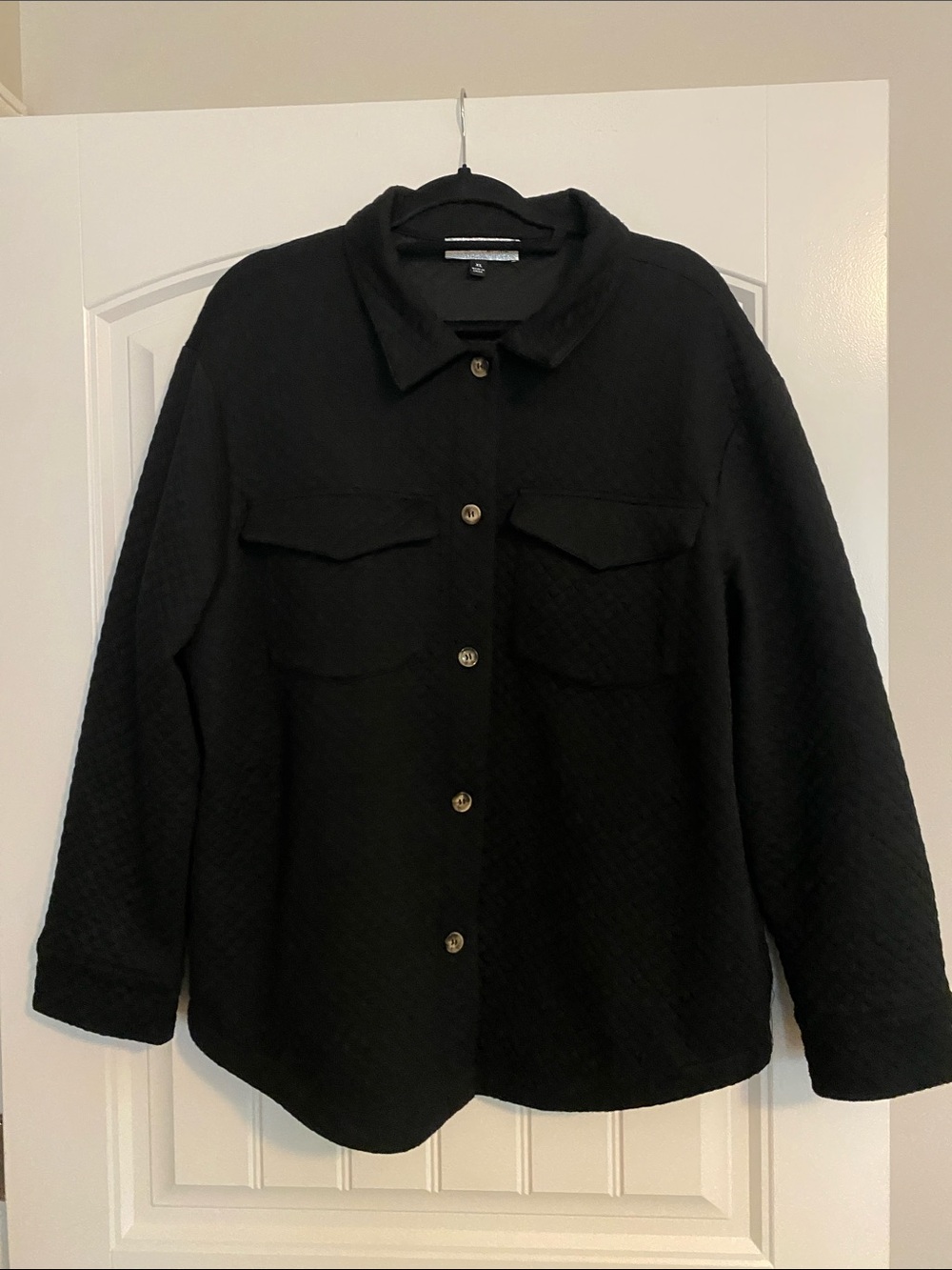 Wanna B Me Black Quilted Shacket